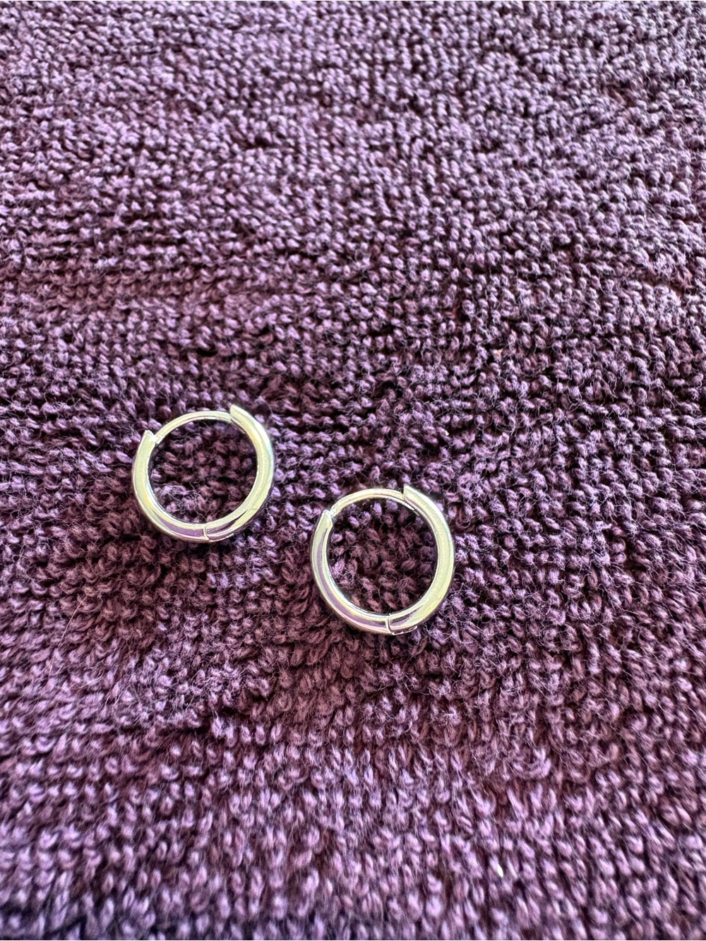 Silver Huggie Hoop Earrings - Minimal Women's Jewelry